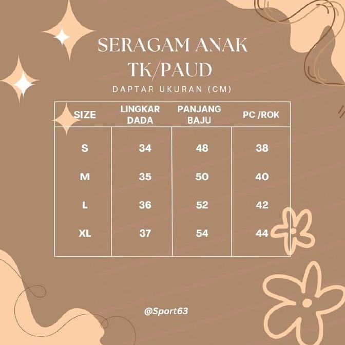 Seragam batik anak Tk/Paud/ Stelan batik anak tk/Paud/Seragam batik anak Tk lengan pendek/Seragam ba