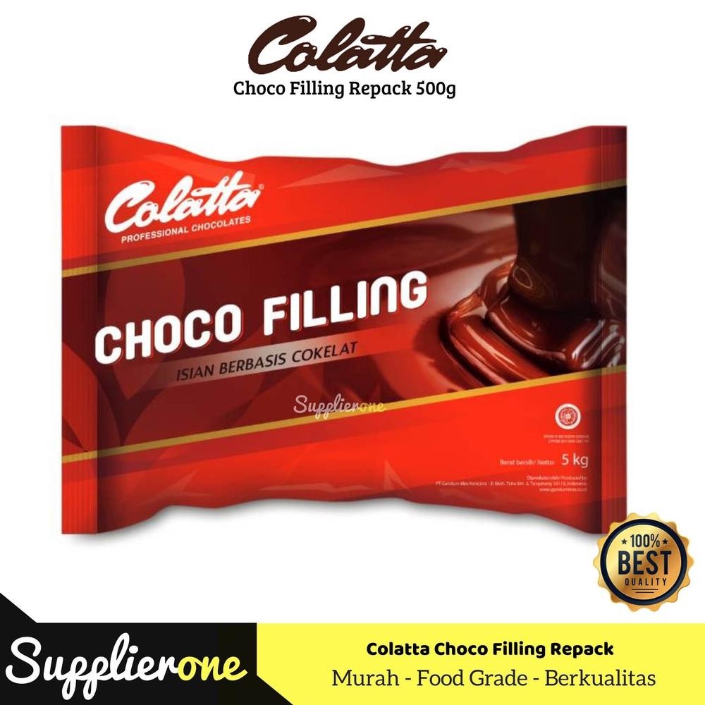

Colatta Choco Filling Repack 500g/ Coklat Filling / Filling Coklat / Coklat Collata / Choco Filling Colatta