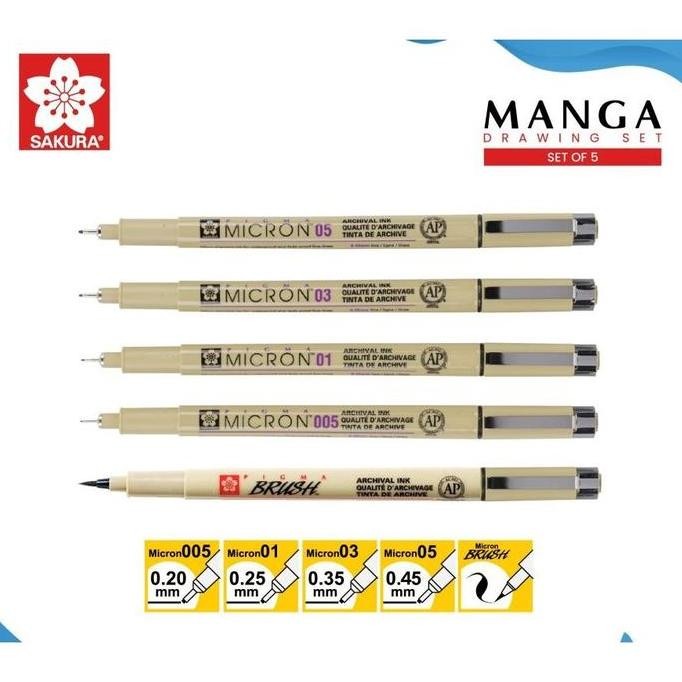 

Sakura Pigma Micron Manga Drawing Set