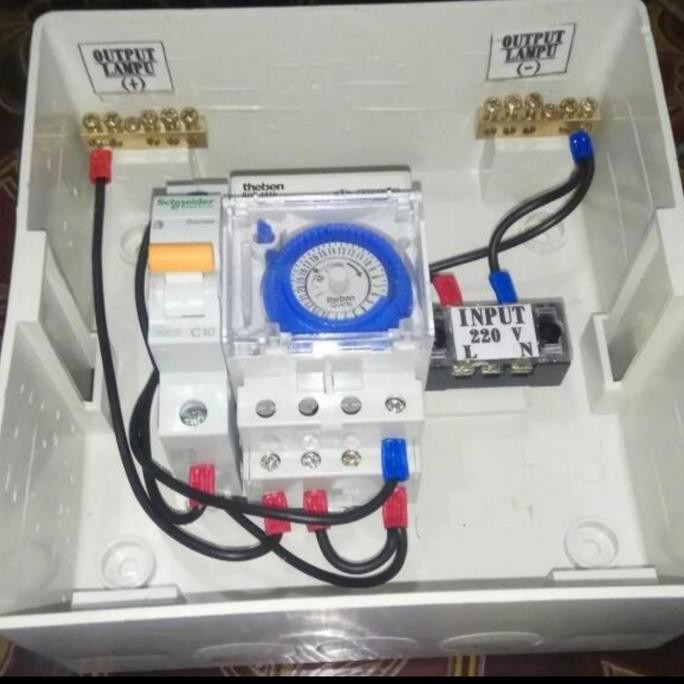 PANEL TIMER OTOMATIS ( BOX MCB +TIMER THEBEN + MCB 1P 10A ) ORIGINAL DAN TERPERCAYA