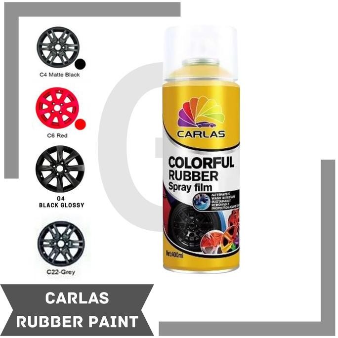 WM - Spray cat velg mobil motor CARLAS RUBBER PAINT Cat karet