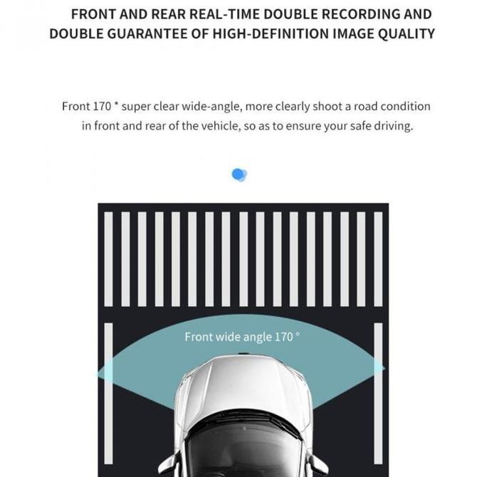 

Kamera Dvr Mobil Depan Belakang Dashcam Spion Hd Ips 4 Inch - Cc170