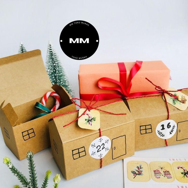 

24set paper box rumah natal christmas paper box natal box kue cookies