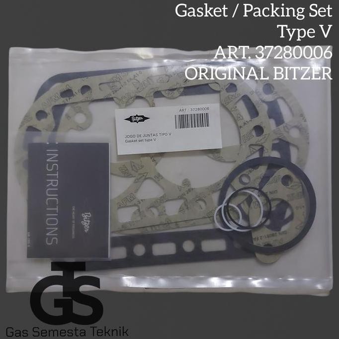 TERMURAH - GASKET SET BITZER TYPE V | PACKING SET BITZER TYPE V ( ART. 37280006 )