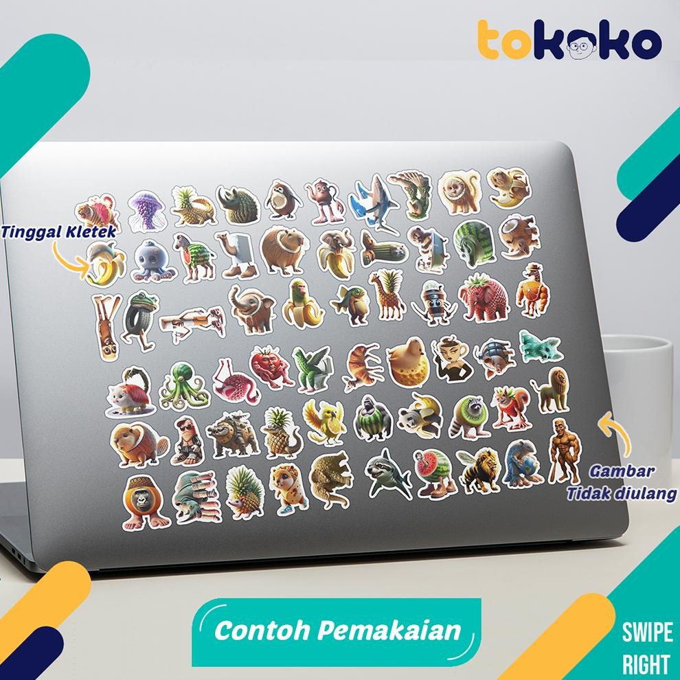 

NOG Stiker Cutting Brainrot Anomali Tung Sahur Paper Vinyl Dekorasi Laptop Koper Tumbler Kulkas DIY Viral Kekinian Terbaru 2025 JF-04