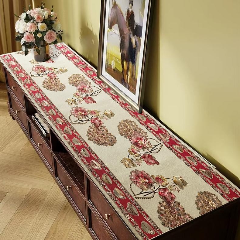 YS Taplak Meja Makan Tamu Lebar 50cm Berisi Ukuran 5050cm 50x110cm 50180cm 50x200cm / Mewah Motif Mo