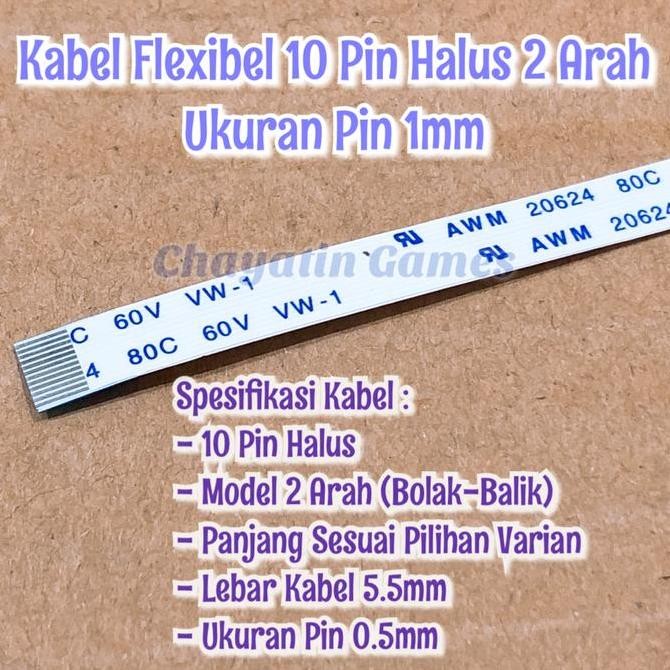 DB30 >> Kabel Flexibel 10 Pin Halus 2 Arah - Ukuran Pin 0.5mm