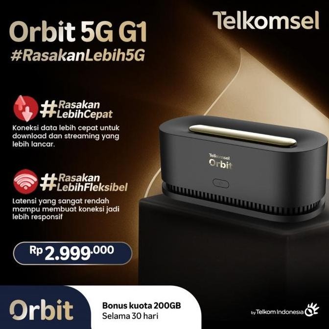 Promo Modem Wifi Telkomsel Orbit 5G G1 Bonus Kuota 200Gb Garansi Resmi