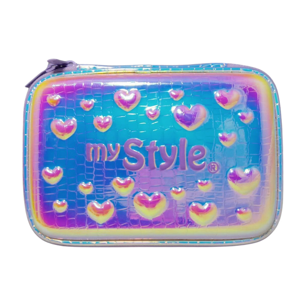 

My Style Hologram Hardtop Pencil Case Heart - Tempat Pensil Multifungsi 3D Karakter Anak Perempuan