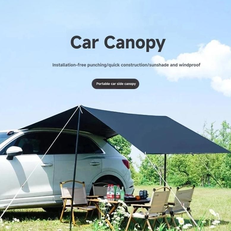 New Portable Car Awning Tarp Lightweight Vehicle Awning For Camping Outdoor Rear Vehicle Awning Shel