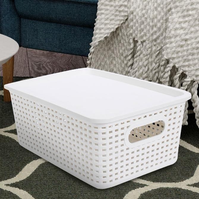 MINISO Keranjang Penyimpanan Serbaguna Keranjang Susun Keranjang Make Up Kosmetic Serbaguna Keranjan