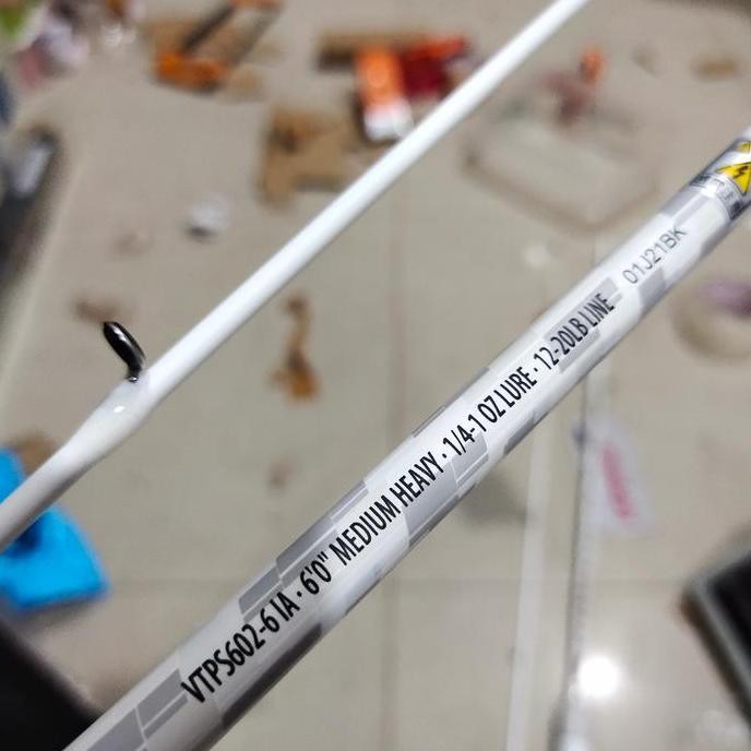 joran abu garcia veritas 602 spinning plx putih susu 2022 17 atau 20lb