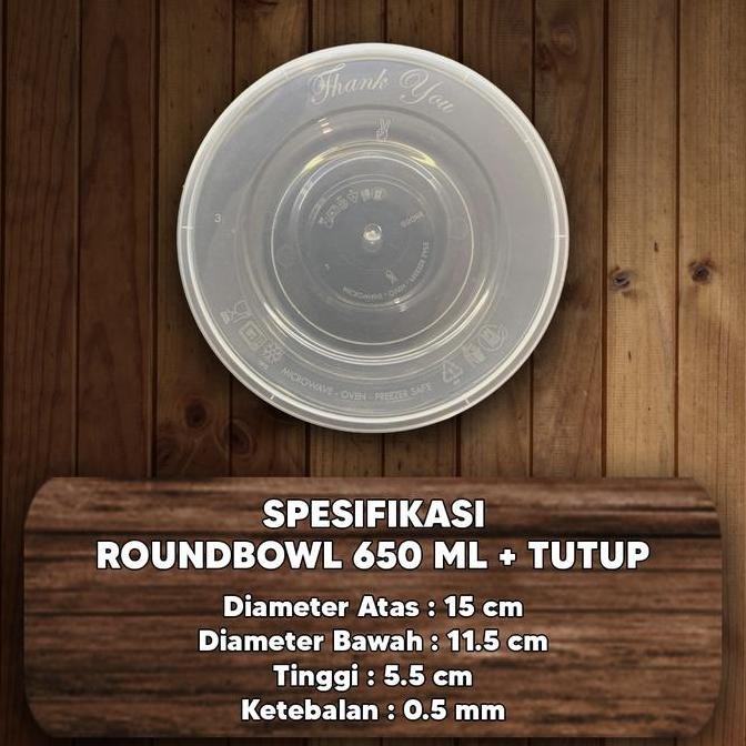 THINWALL MANGKOK 650ML / MANGKUK PLASTIK 650 ML / THINWALL BULAT 650ML