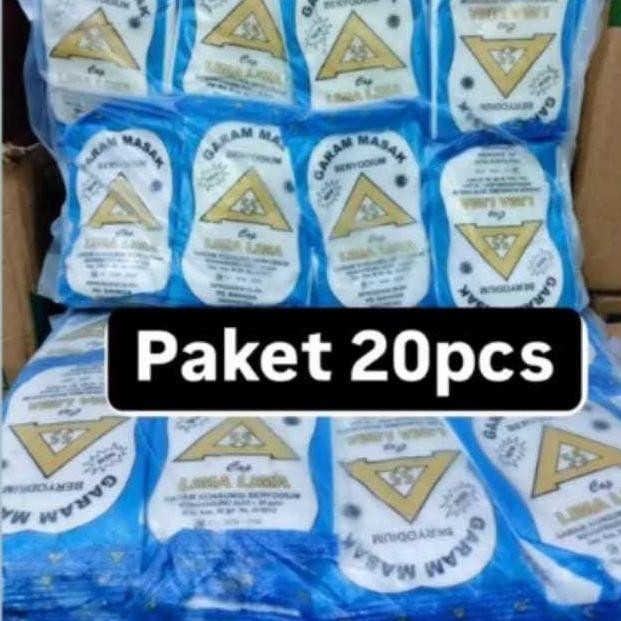 

(Terbaru) (COD) PROMO MURAH ISI 20PCS GARAM MASAK ATAU HALUS BERYODIUM KEMASAN 100gr (Terlaris)