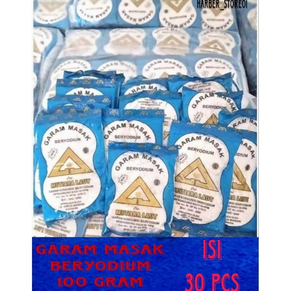 

(Terbaru) Garam Masak/Garam Dapur BERYODIUM 100Gram ISI 30PCS (Terlaris)