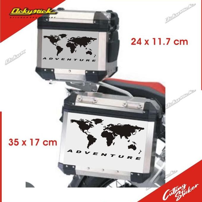 DF190>> cutting sticker Peta Dunia box BMW GS stiker motor