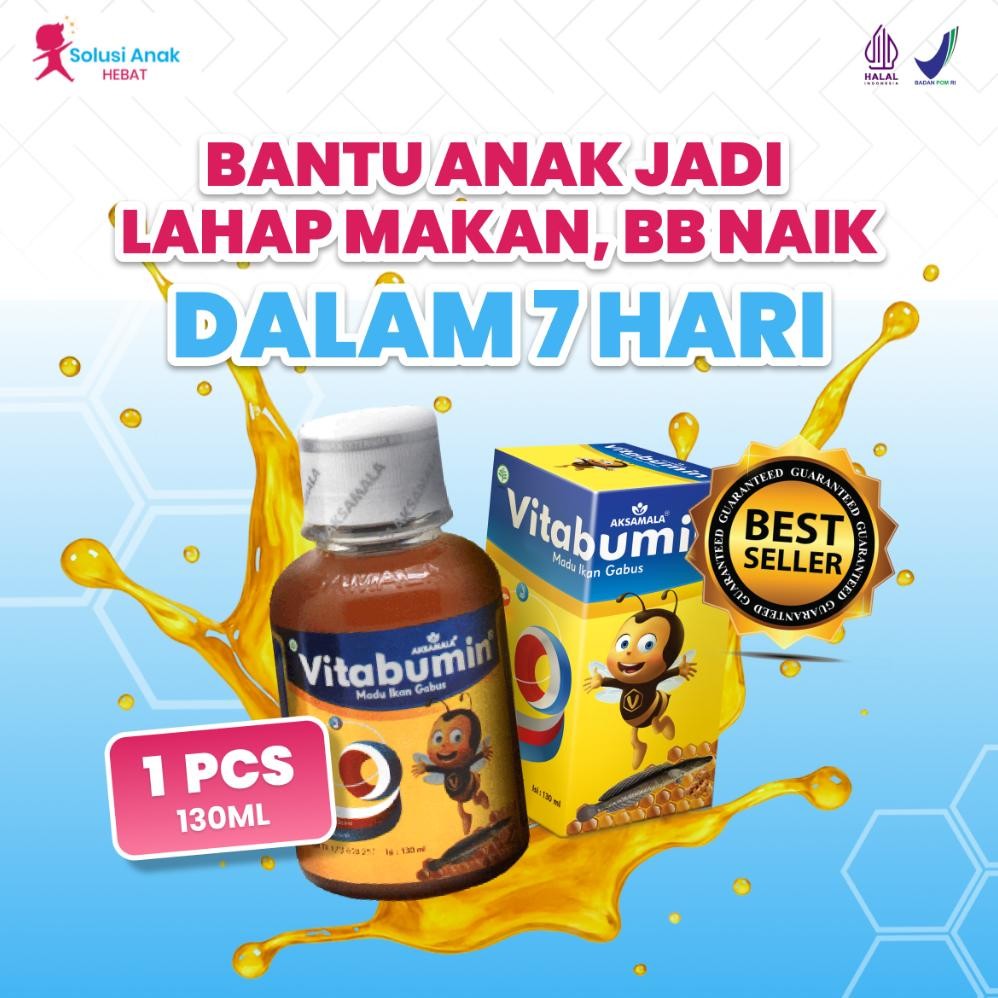 

(Terbaru) Vitabumin - Madu Ikan Gabus Penambah Nafsu Makan Anak, Anti GTM, Naik BB - Vitamin Madu Anak (Terlaris)
