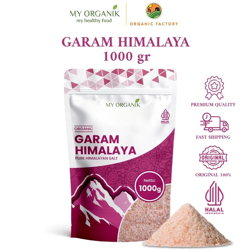 

(Terbaru) My Organik Garam Himalaya 1 Kg Himalayan Pink Salt Original Premium Quality (Terlaris)
