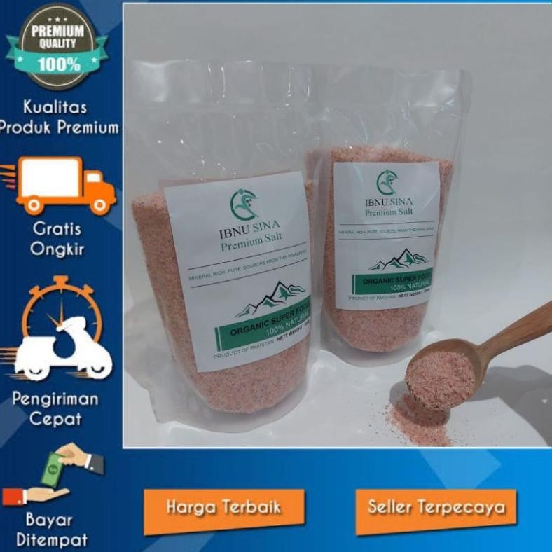 

(Terbaru) (Asli)Garam Himalaya Ibnu Sina 1 kg Himalayan Pink Salt Original Natural Super Food Himsalt (Terlaris)
