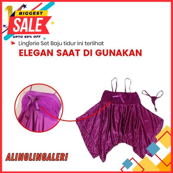1K BAJU TIDUR LINGERIA GAUN P397 SET LINGERIA G STRING DEWASA MODEL GAUN DEWASA TRANSPARAN SEKSI TER