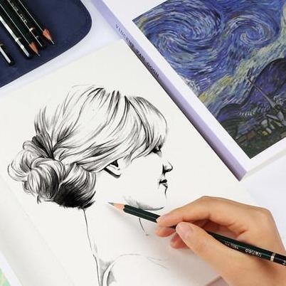 

A4 / B5 Notebooks 256pages Van Gogh Vintage Blank Sketchbook Thick White Paper