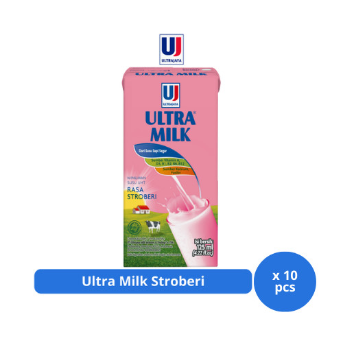 

Ultra Milk Stroberi 125ml x 10 pcs