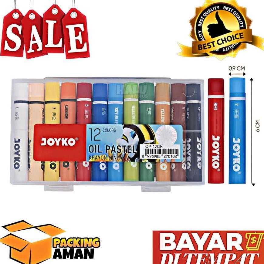 

Er-87 Eq-77 Tgc-1924 Crayon Joyko Op-12Cr / Oil Pastel / Krayon Kecil Isi 12 Warna Op12Cr Original Er-87
