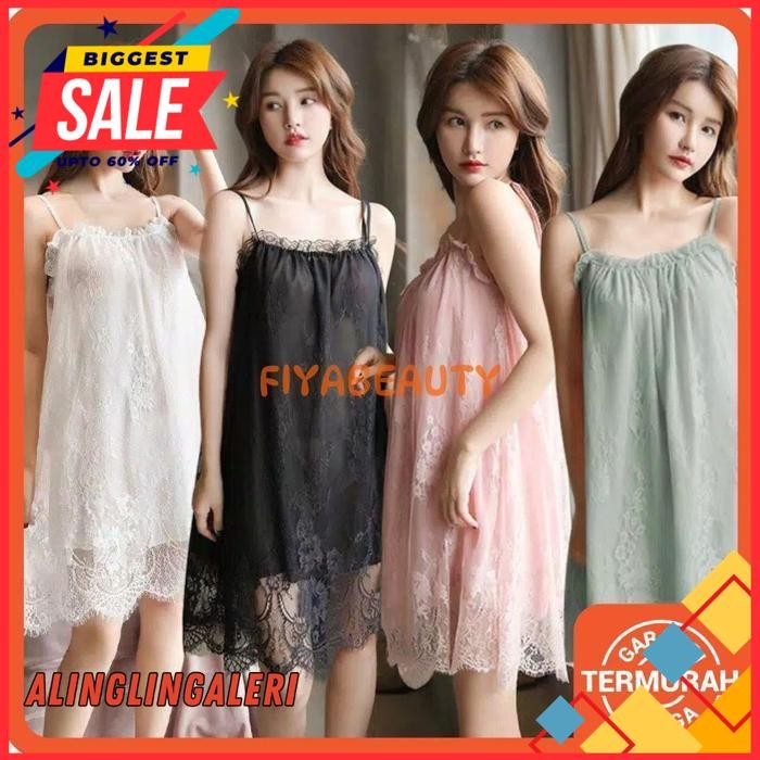 LINGERIE DRESS LACE FURRING LINGERIE SET BAJU LINGERIE SEXY HOT SEXY LINGERIE BAJU TIDUR SEXY BAJU T