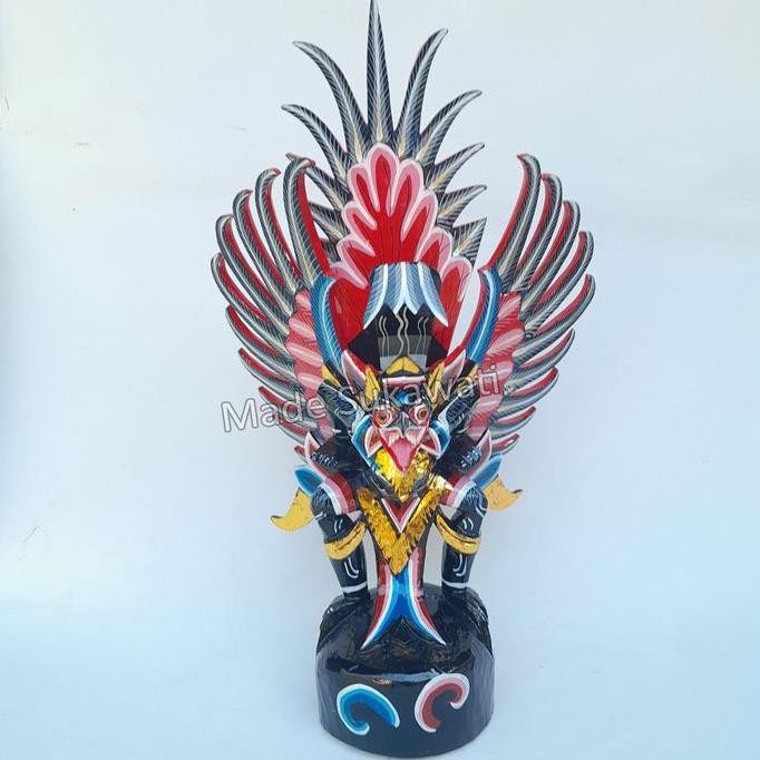 ~~~~~] Kerajinan patung kayu garuda bali 45cm lukis full ukiran handmade Bali