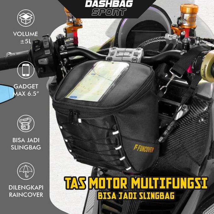 Tas Motor Stand phone Holder HP Dashbag Tankbag Kapasitas besar Selempang Waterproof Nmax