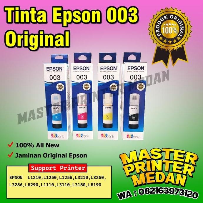 ```````] TINTA EPSON 003 L1110 L3110 L3150 L5190 Original - 1 Set