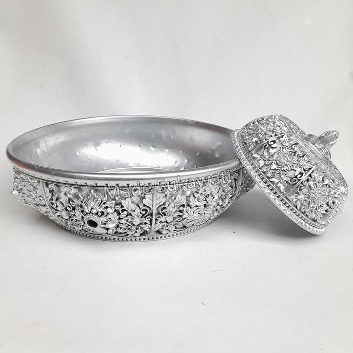 siap kirim] Set wadah tutup bokor 30cm ukir plastik Kerajinan Bali