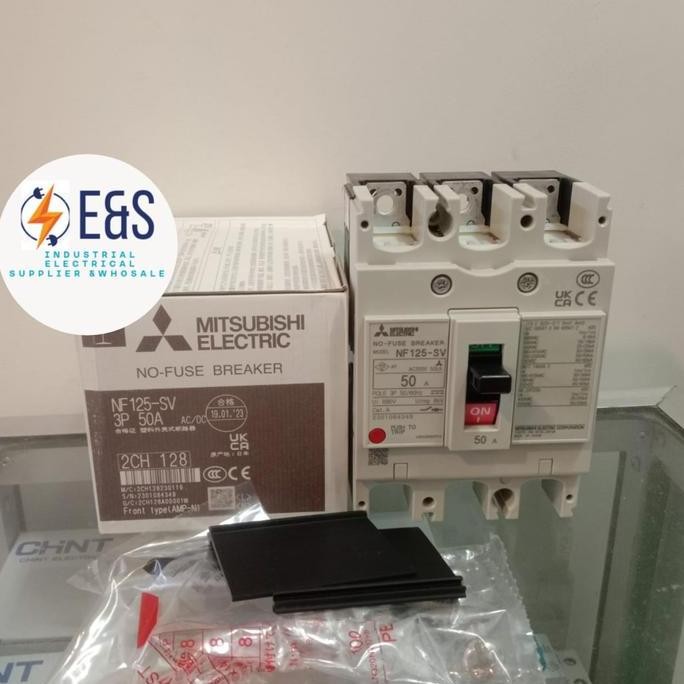 Mccb Breaker Mitsubishi Nf125-Sv 3P 50A 80A 100A 125A / Nf125 Sv