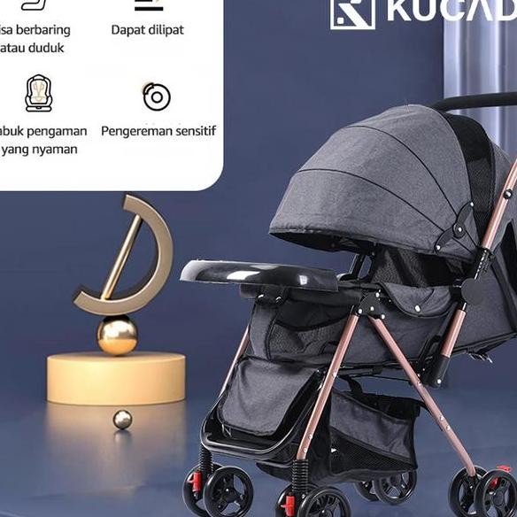 Hanriver Kucadi Kereta Bayi Kereta Dorong Bayi New Born3 Tahun Stroller Bayi Anak Lipat Traveling Lh