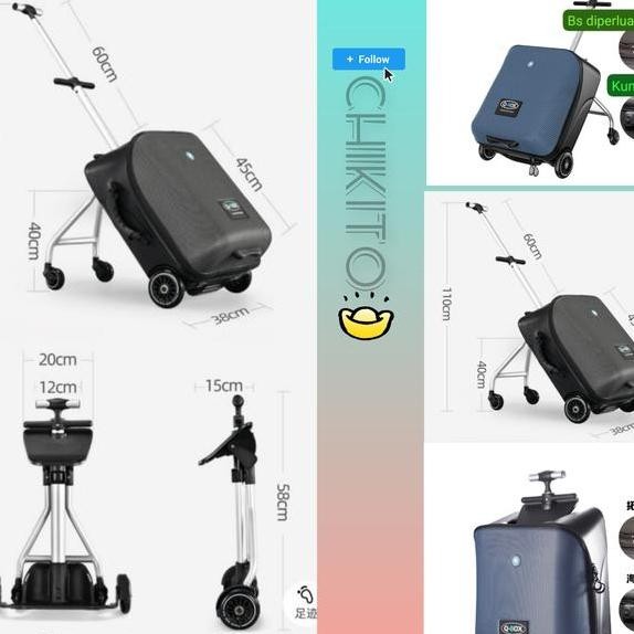 Chikito New Koper Stroller Anak Qbox Eazy Luggage Cabin Size