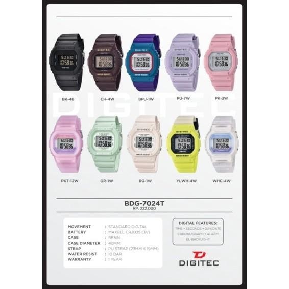 Jam Tangan 100% Original Digitec bdg7024 bdg 7024 dg7024 7024t ori