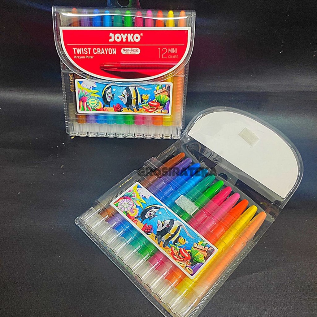 

KRAYON, CRAYON PUTAR TWCR 12 MINI JOYKO 12 WARNA