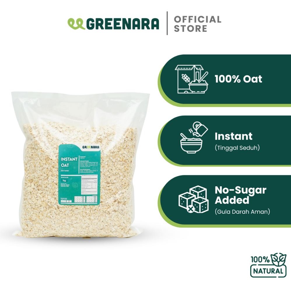 

Special - Greenara Natural Instant Oat 1Kg / Oatmeal Instant !