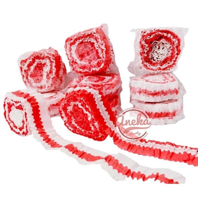 

Gh-67 Isi 12 Kertas Krep Serut Merah Putih / Hiasan 17 Agustus / Kertas Krep Jahit Hut Ri Merah Putih