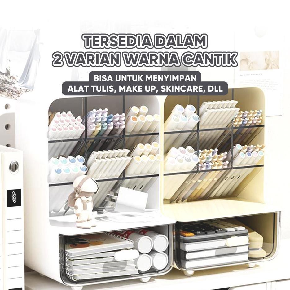 

Lazy Bear Rak Meja Penyimpanan Alat Tulis C35 Stationery Organizerrak Serbaguna