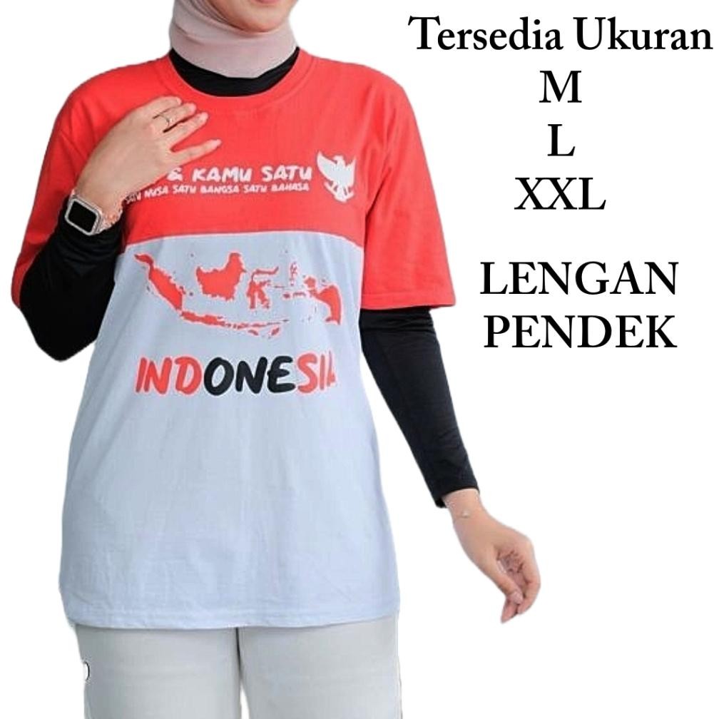 Fth-56 Kaos Couple  17 Agustus 2025 / Kaos Wanita Pria / Kaos Wanita / Big Size / Kaos Merah Putih