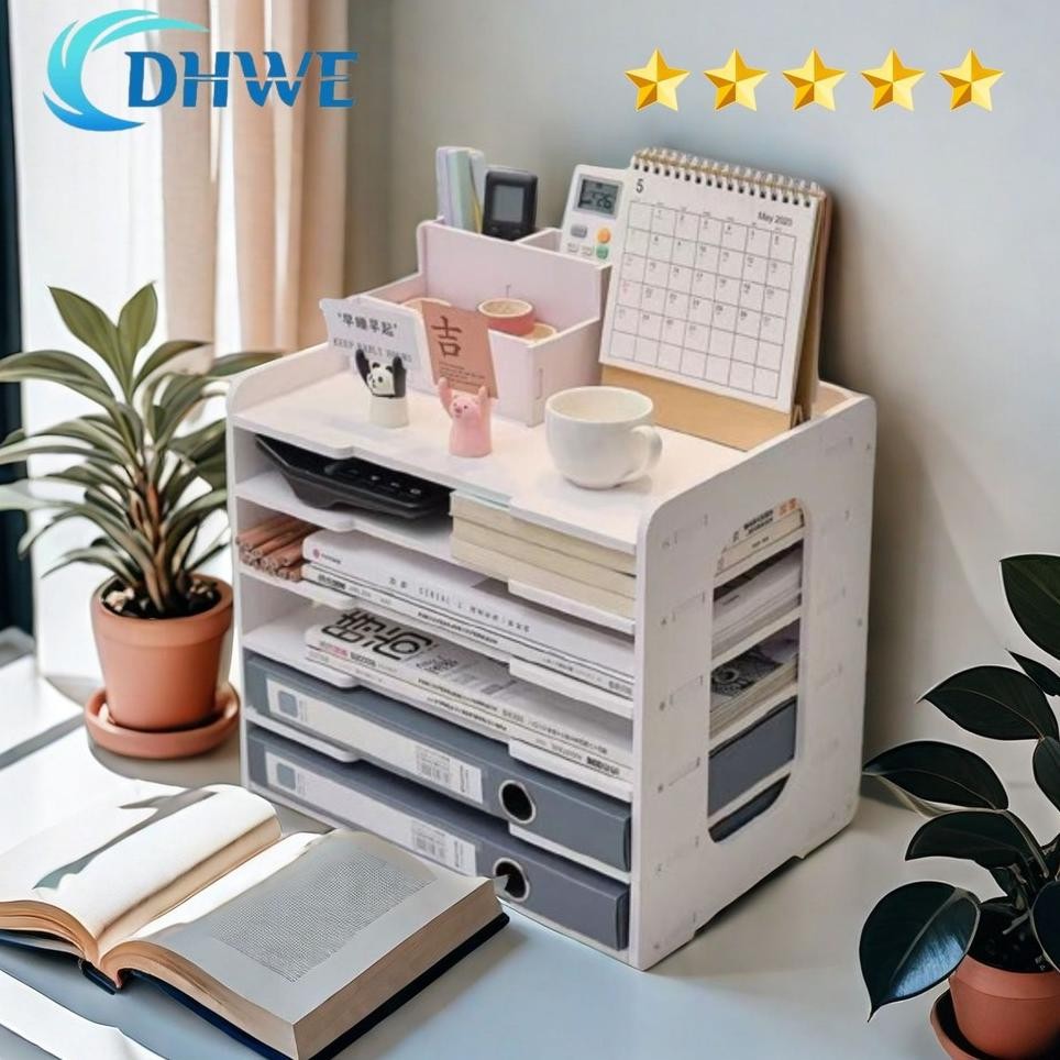 Dhwe Rak File Organizer Penyimpanan Kertas Hvs Surat Dokumen Serbaguna