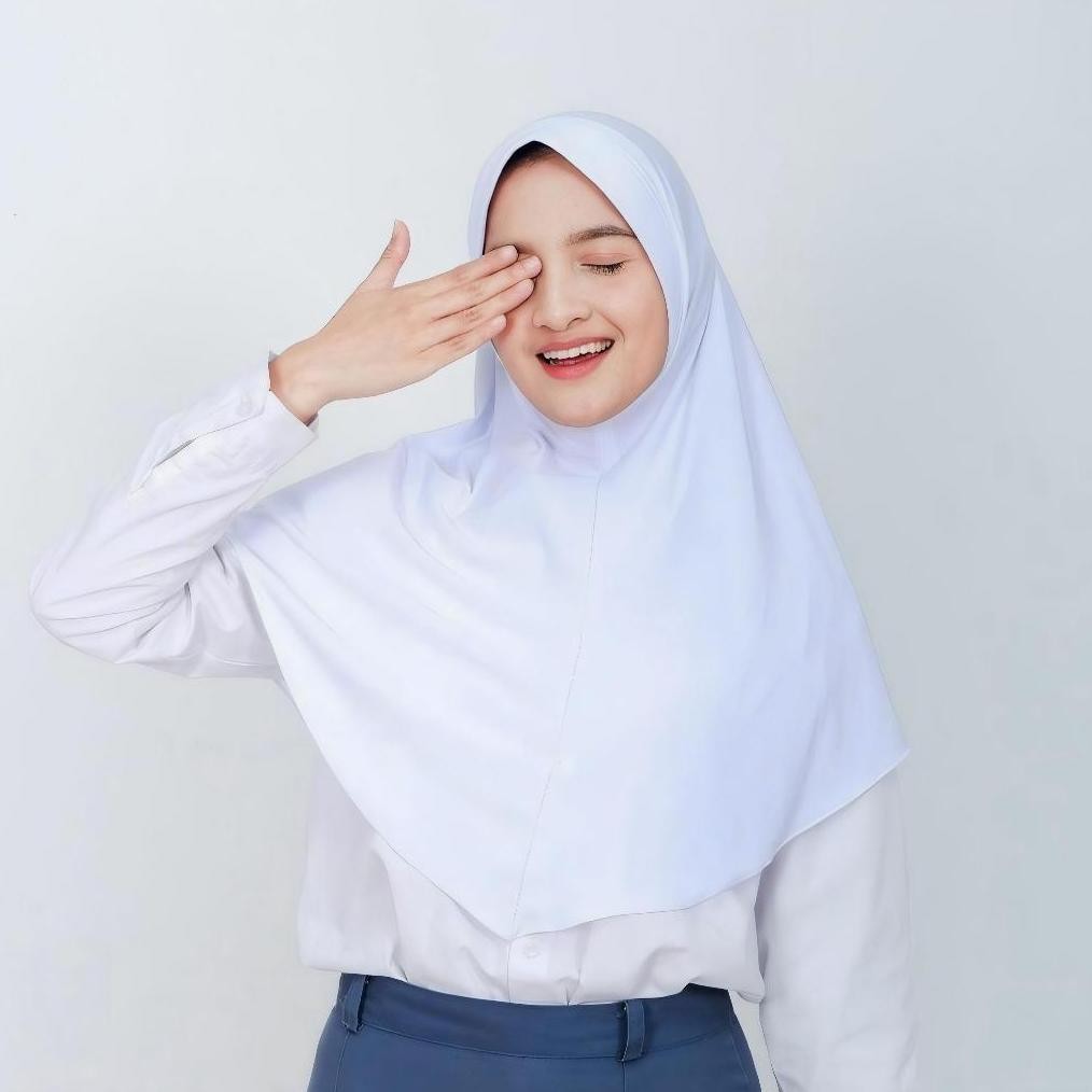 Cuci Gudang Hijab Sekolah SMA / Jilbab Sekolah Anak Terlaris / Jilbab Sekolah SMA Ukuran L TQB-54