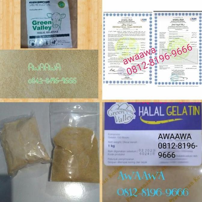 

BEBAS ONGKIR - 00 gr serbuk murni bubuk gula gelatin gelatine powder sapi halal MUI