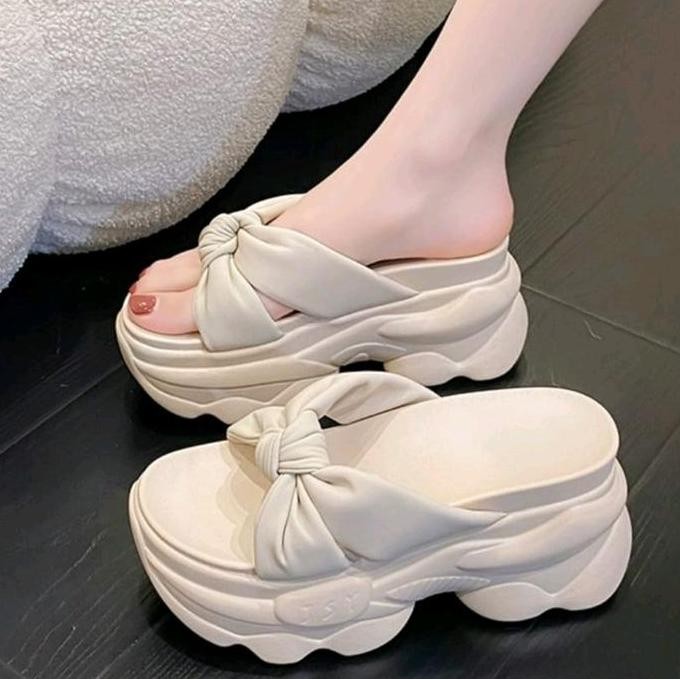 

sandal selop wanita korea silang osin Tanpa Hak Hitam LS