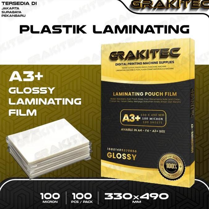 

Grakitec Plastik Laminating Film A3+ Isi 100 Pcs Glossy 100 Micron Co