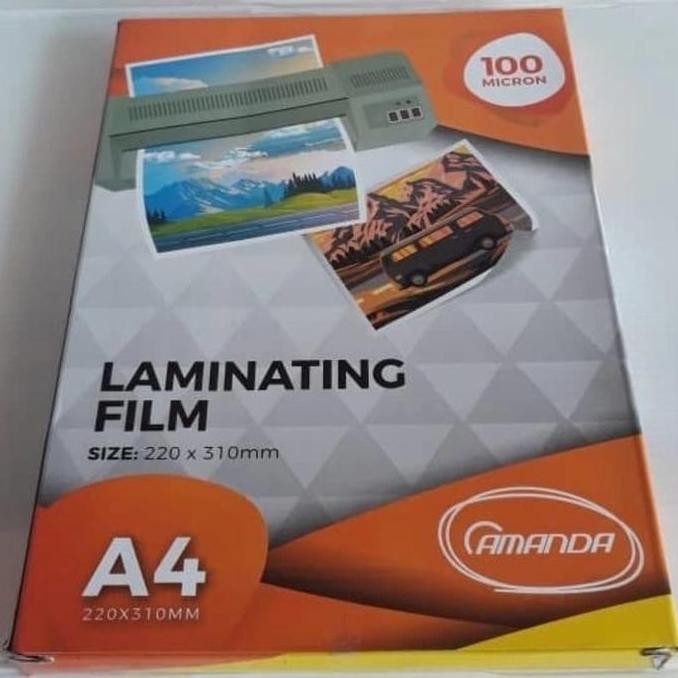 

(Pak) Plastik Laminating A4 Amanda 100 Micron Isi 100 Lembar Co