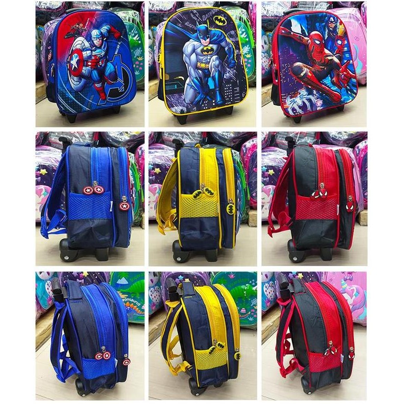 Tas Roda Dorong Trolley Anak Sekolah Laki Laki TK GREAT TIMBUL IMPORT