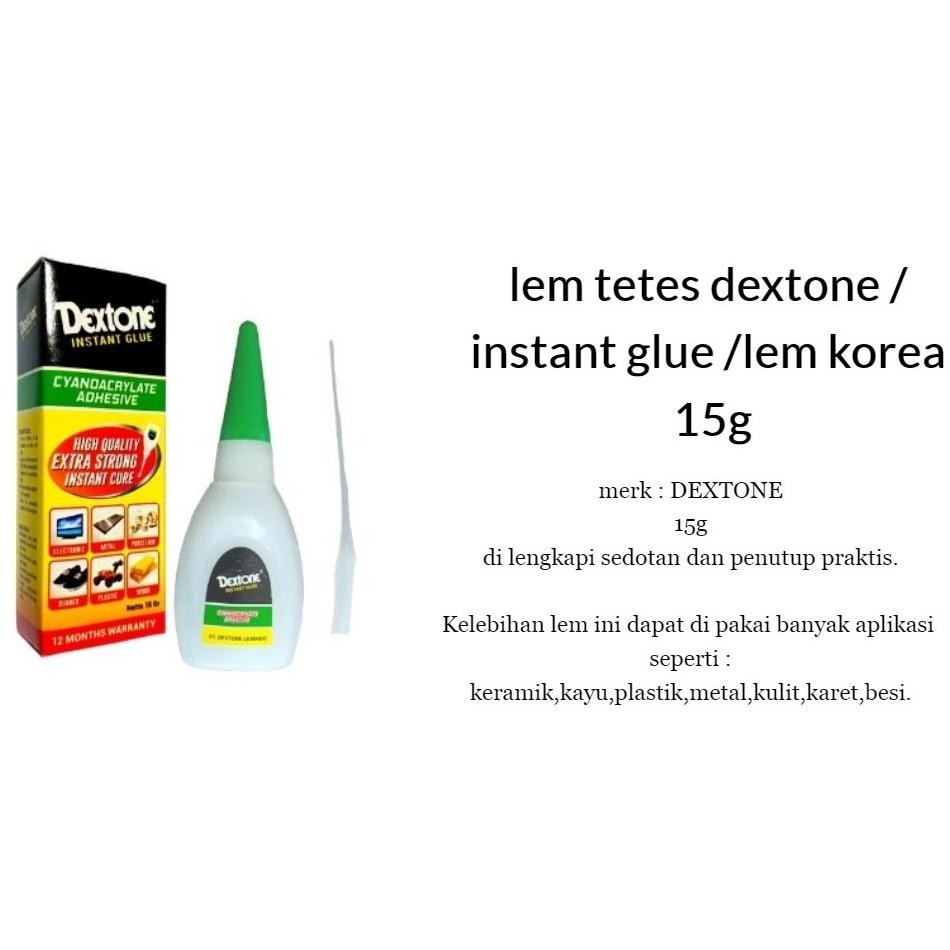 

Ga24 Ii-99 Lem Tetes Dextone / Instant Glue /Lem Korea 15G Murah