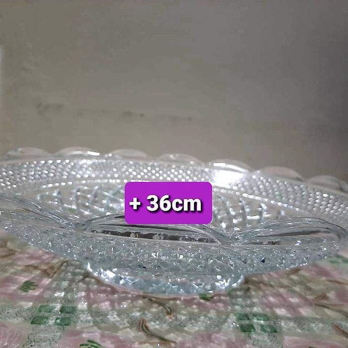 (Diskon) Mangkok Kaca Pajangan Buah /Permen / Jeruk /Hiasan Ulir Property Foto Bestseller